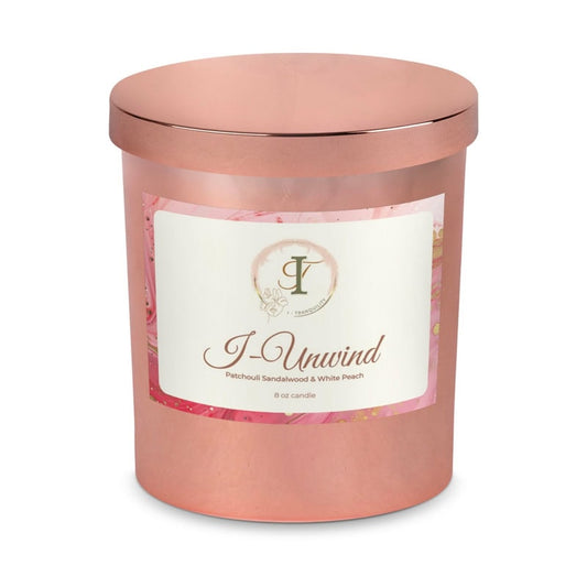 I-Unwind (Patchouli and Peach) candle